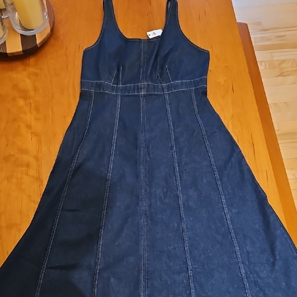 Banana Republic Dresses & Skirts - Banana Republic Structured Dark Blue Denim Midi Dress